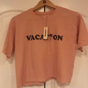 Cute  Graphic Pink Crop Top